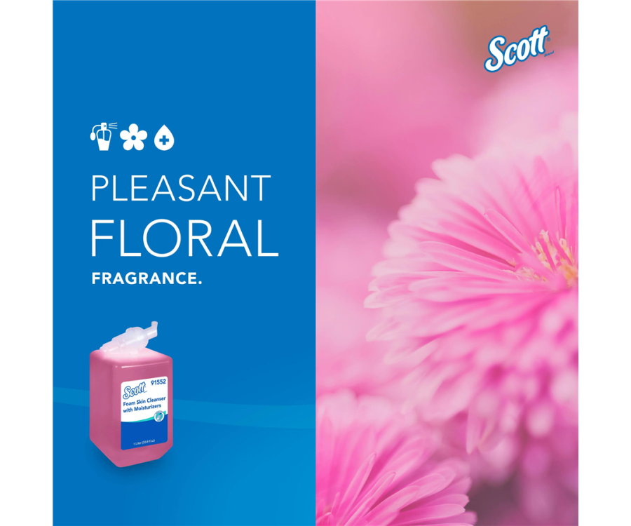 Scott® Pink Moisturizing Foam Skin Cleanser (1000 ml., 1 Bottle/CS)